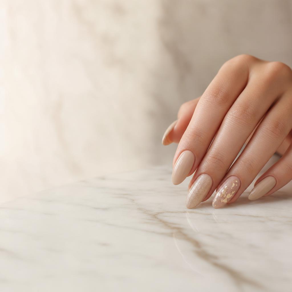 Elegantly manicured nails at Glitz & Glam Nail Salon, Jacksonville FL